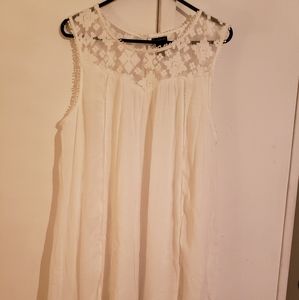 New Directions cream knee length dress